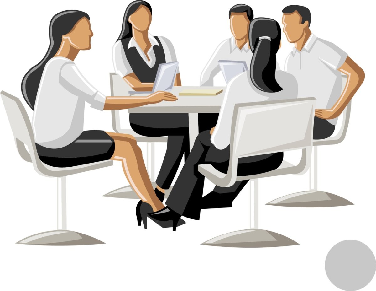 Человечки за столом переговоров