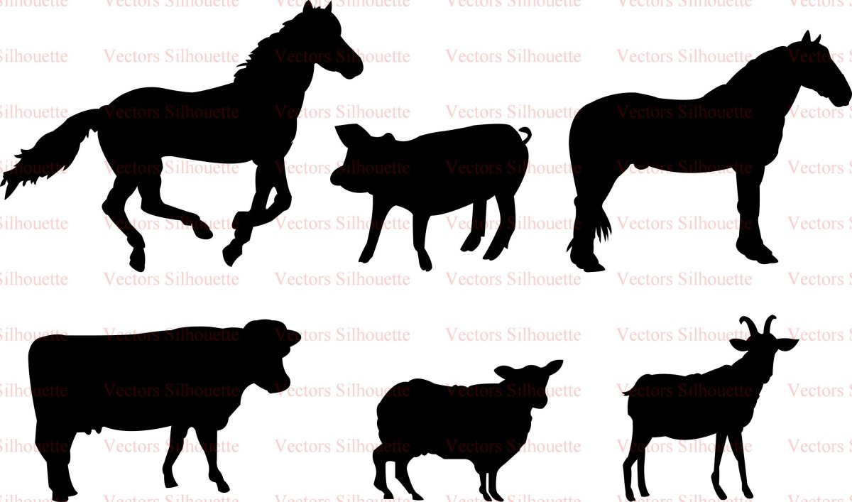 Силуэты домашних животных