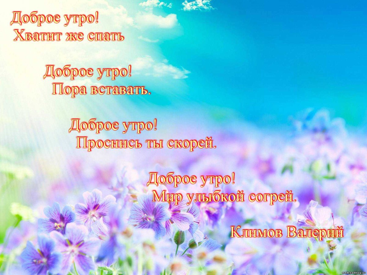 Стихотворение с добрым утром