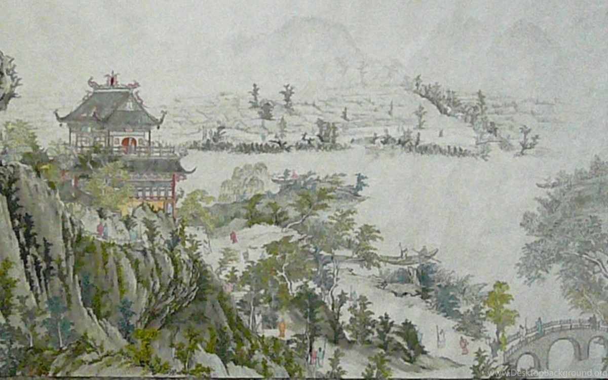 Китайская живопись город