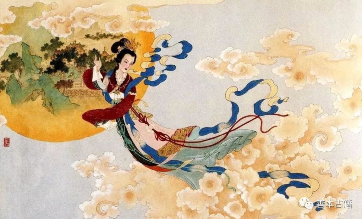 Богиня Чанъэ китайская живопись