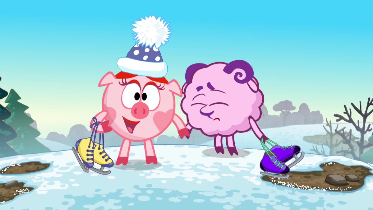 Осторожно тонкий лед Смешарики Бараш