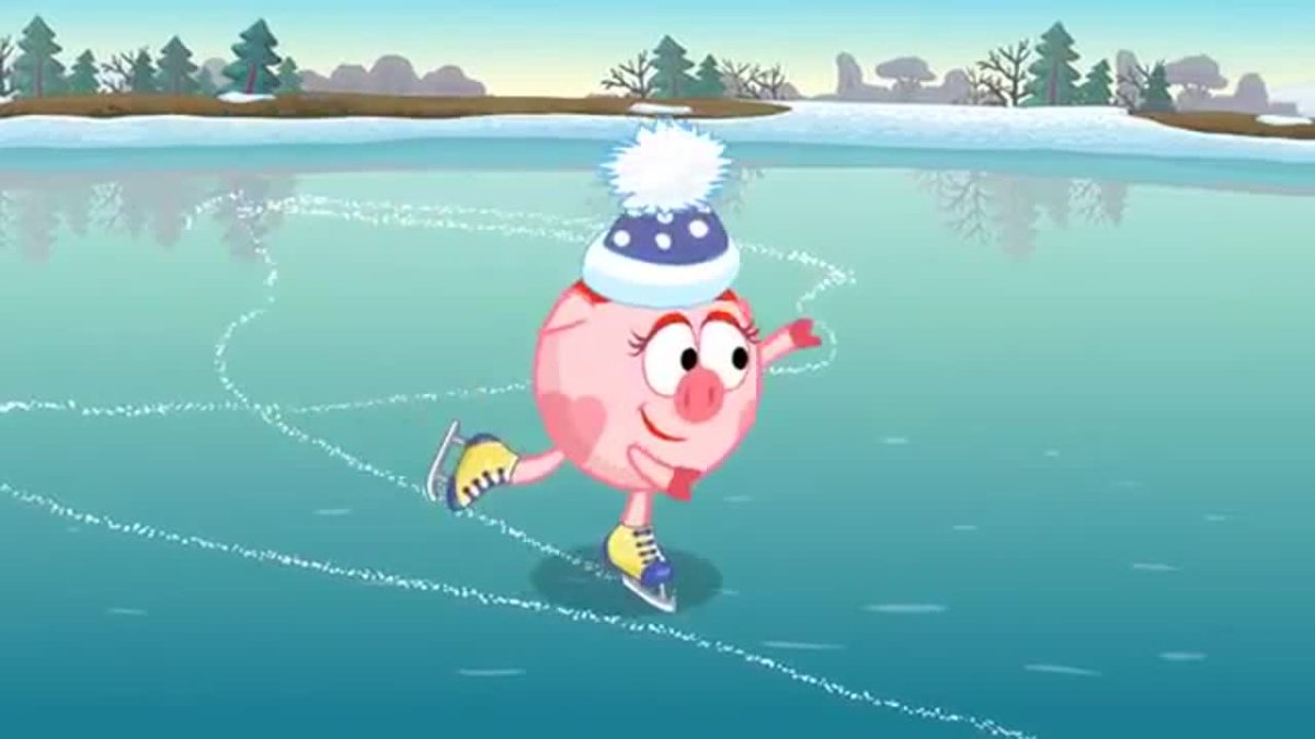 Осторожно тонкий лед Смешарики Бараш