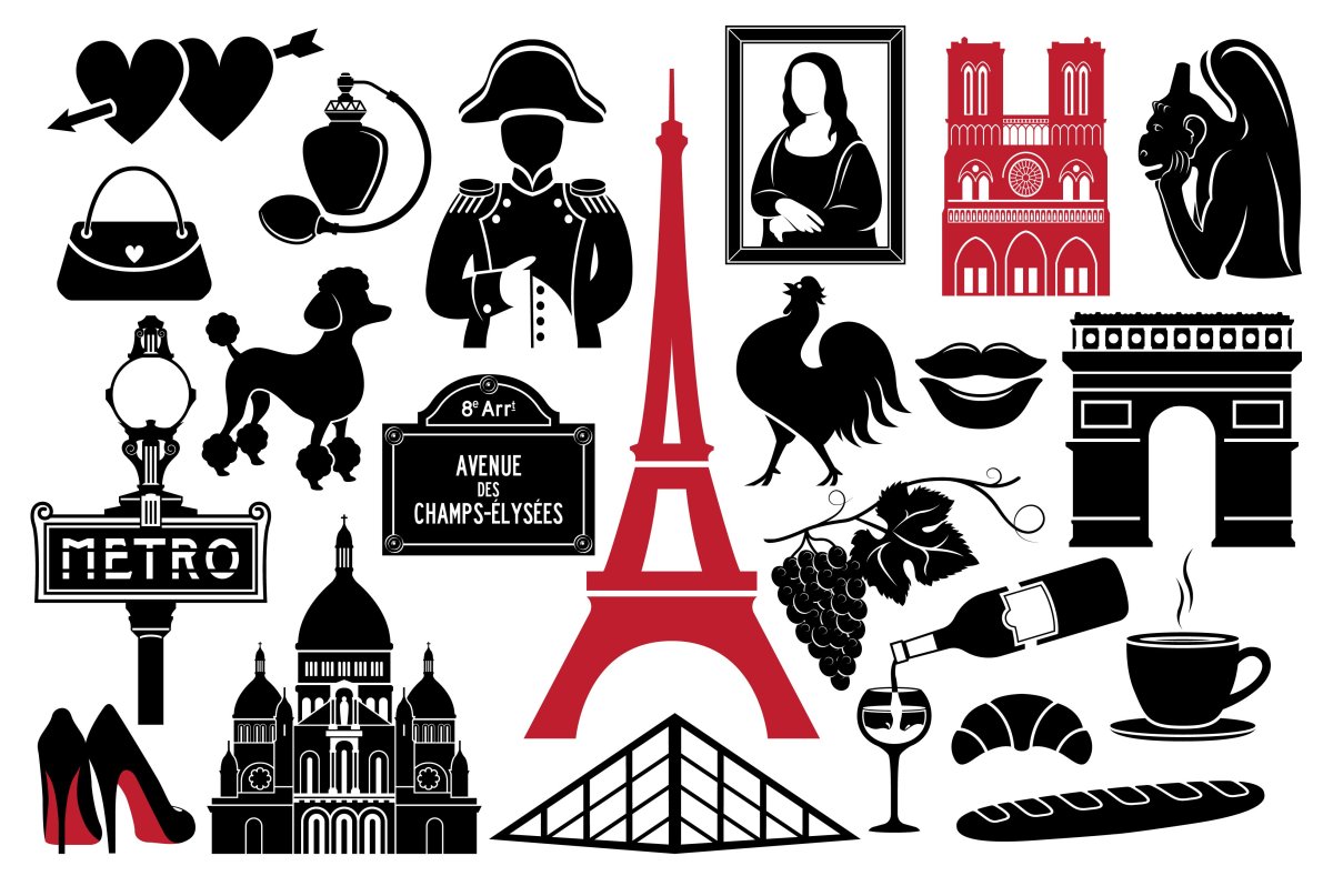 Франция на белом фоне