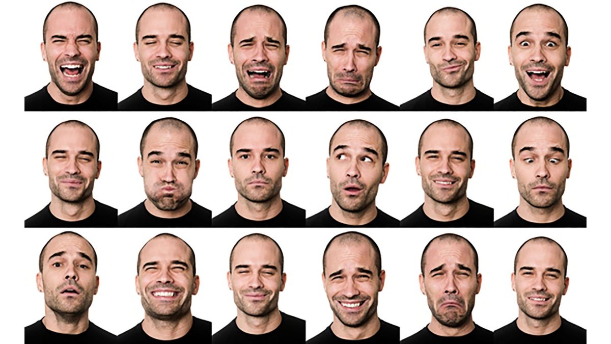 Различные выражения лица