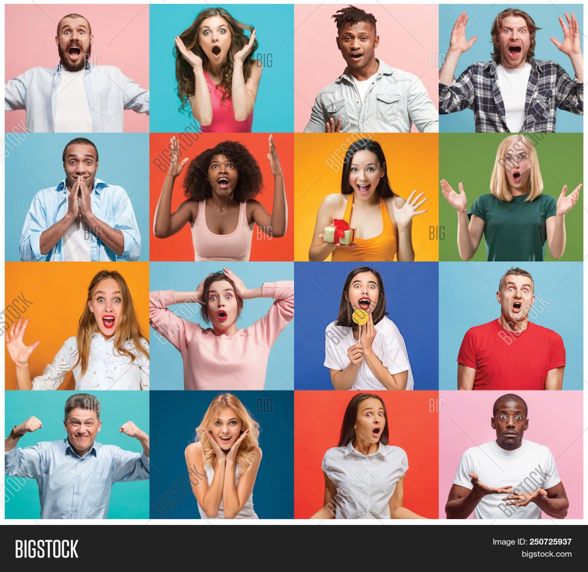 Эмоции разных людей коллаж