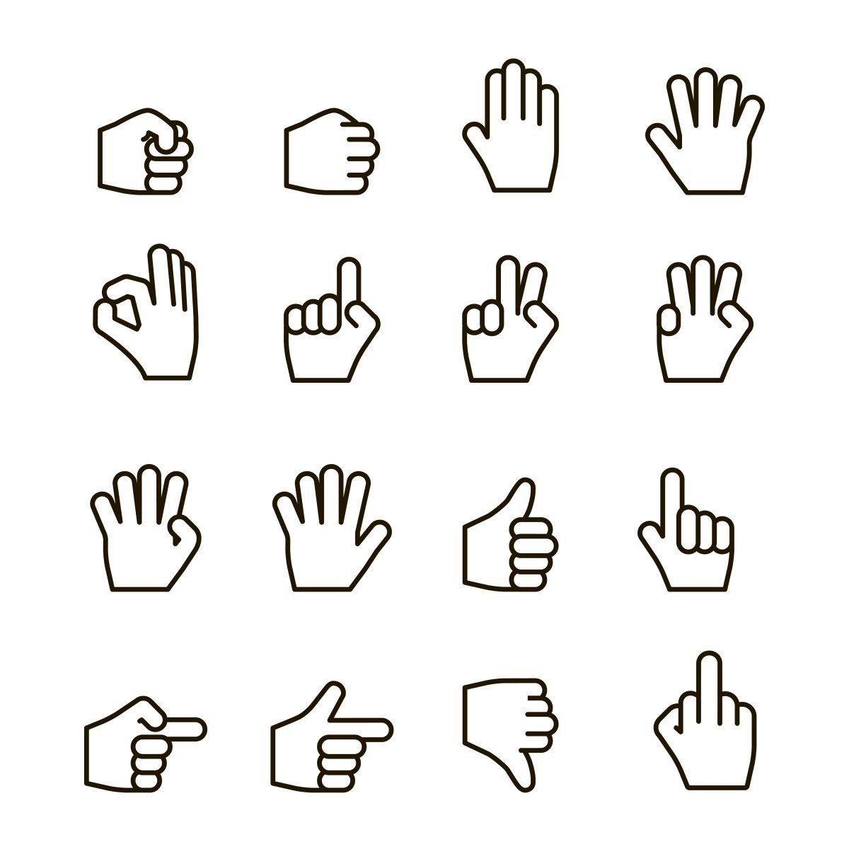 Пиктограммы для детей руками жесты