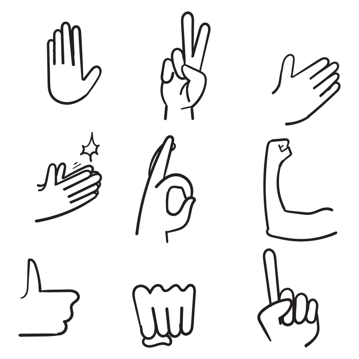 Смайлы жесты