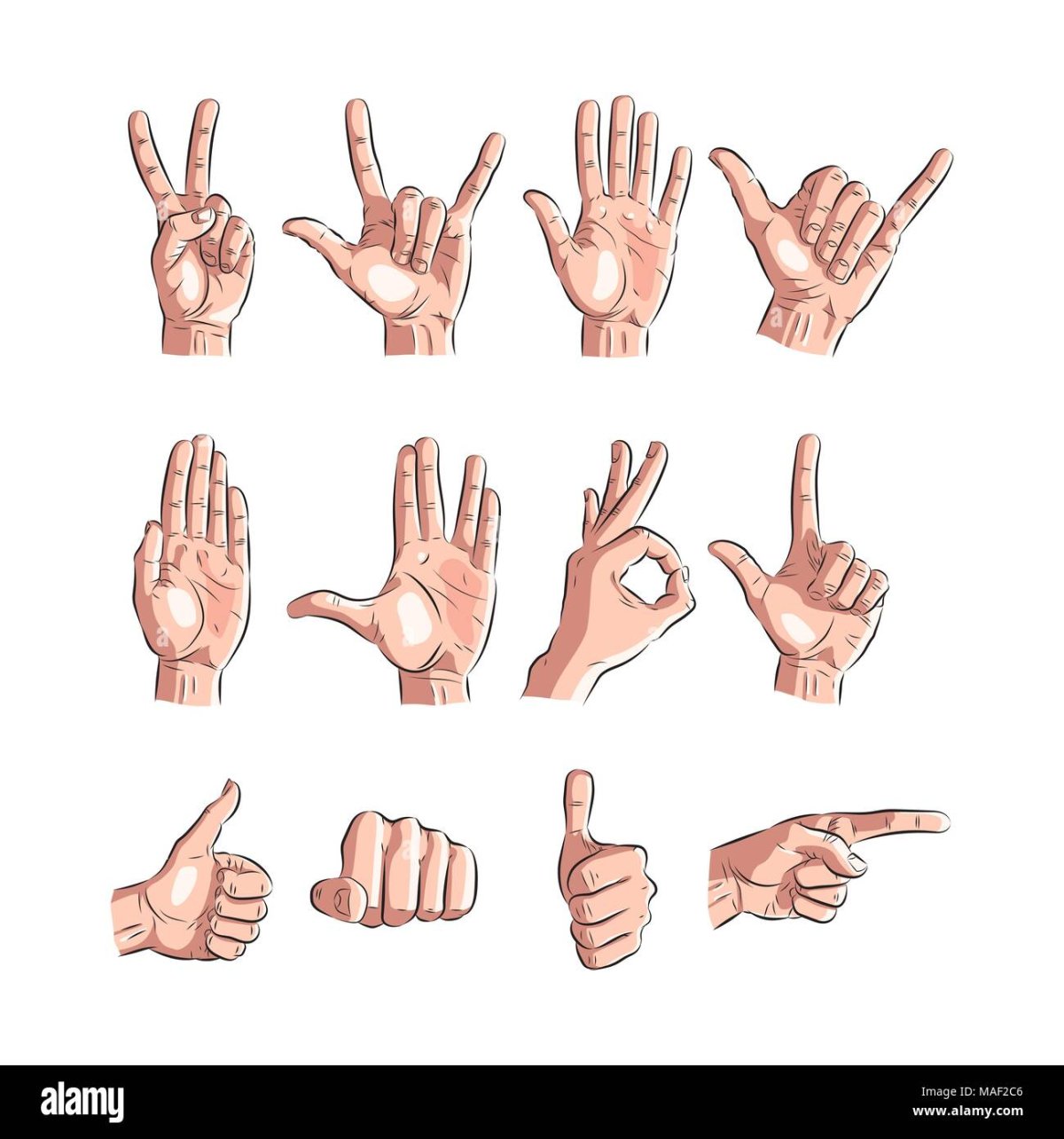 Знаки пальцами рук