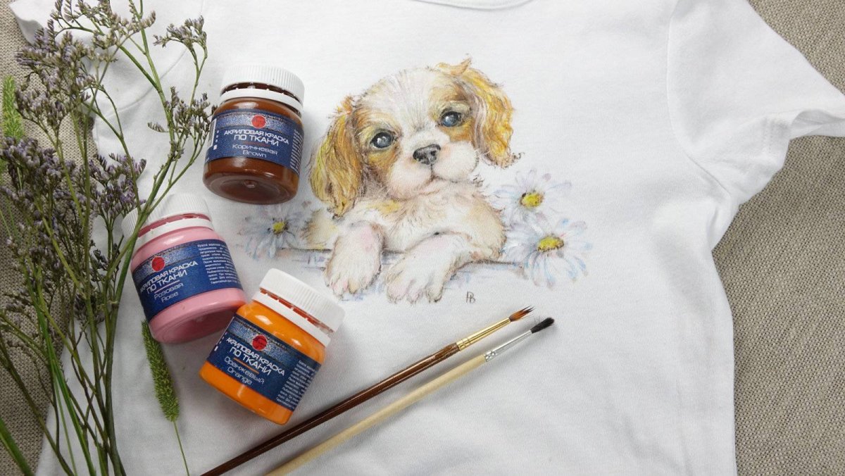 Рисование акрилом по ткани