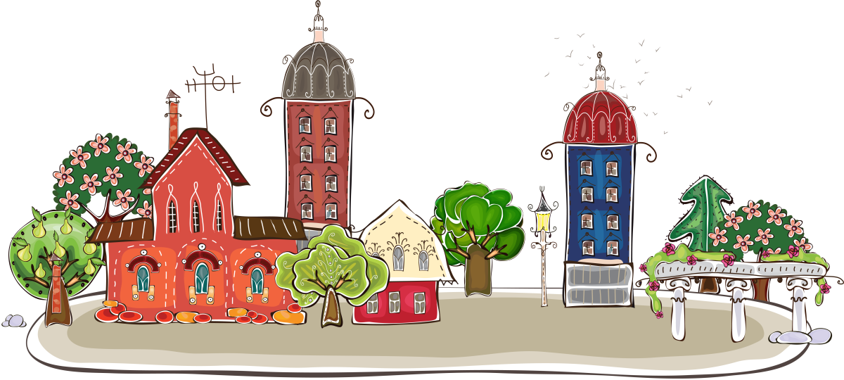 Город на прозрачном фоне