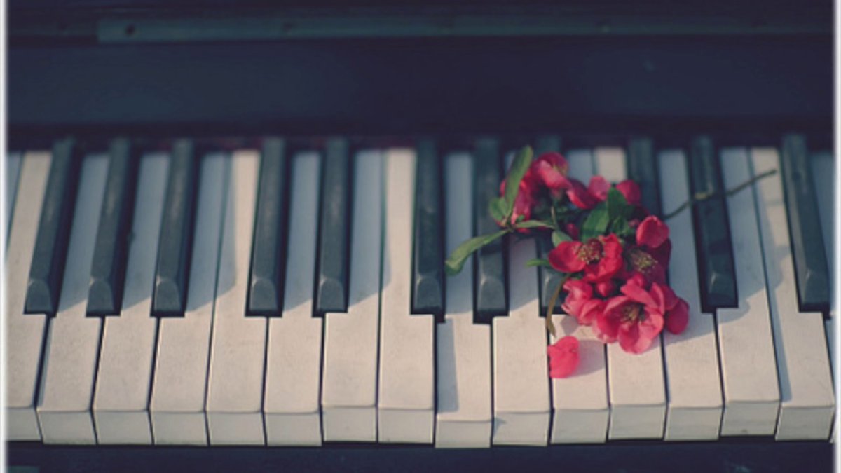 Эстетика пианино и цветов