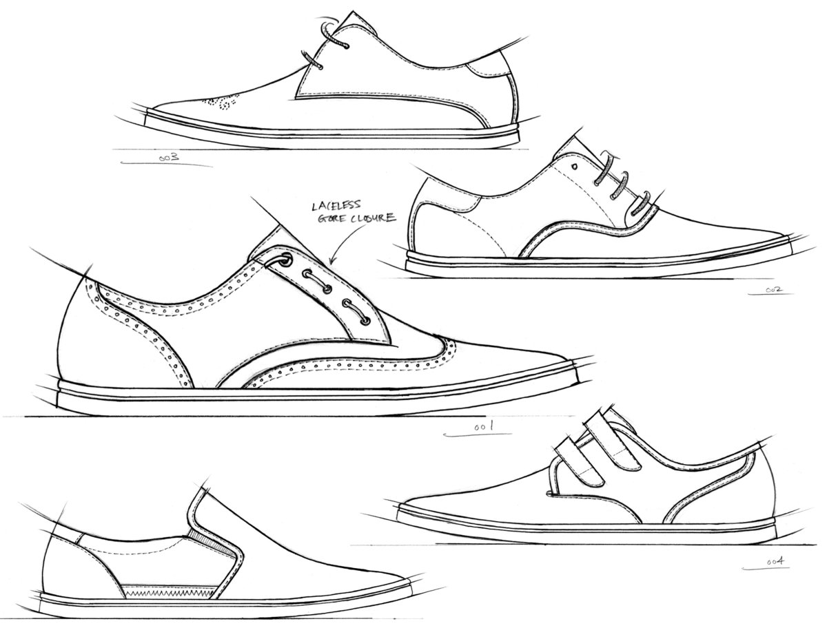 Туфли мужские эскиз