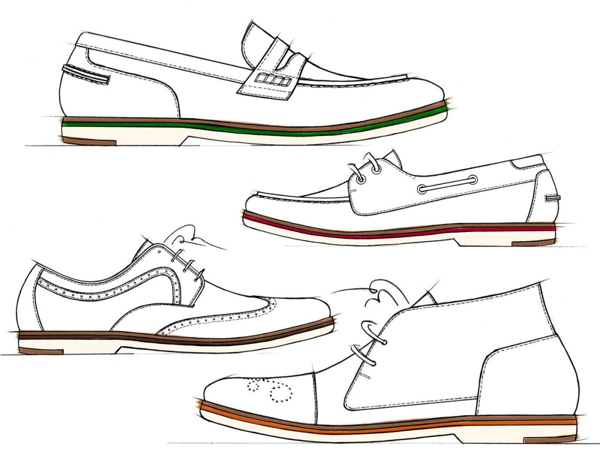 Эскиз обуви мужской