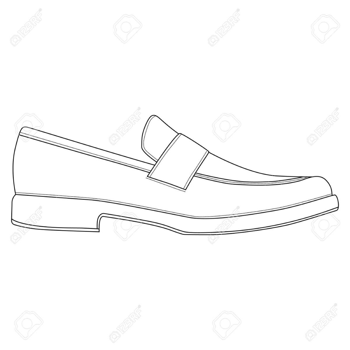 Мужские туфли рисунок сбоку