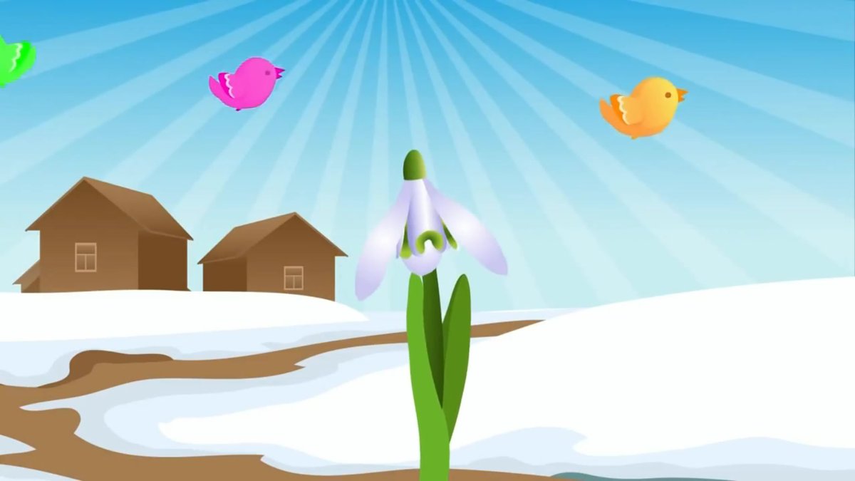 Весна мультяшная