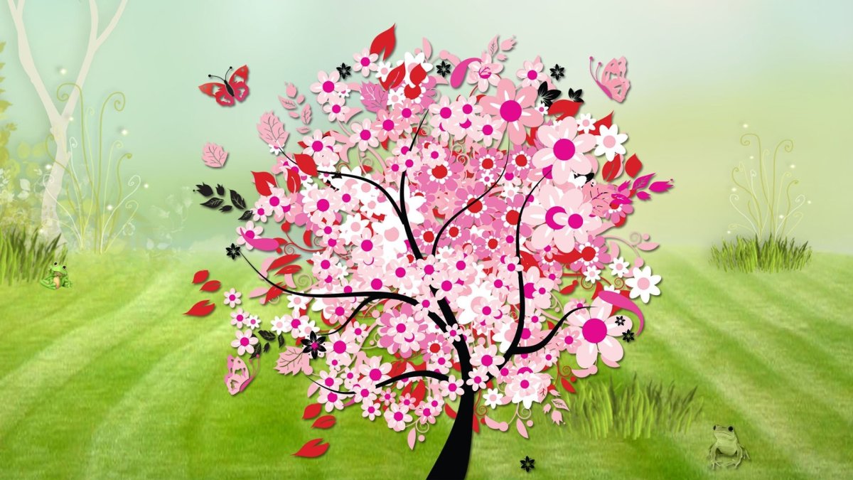 Весна любовь в природе мультяшки