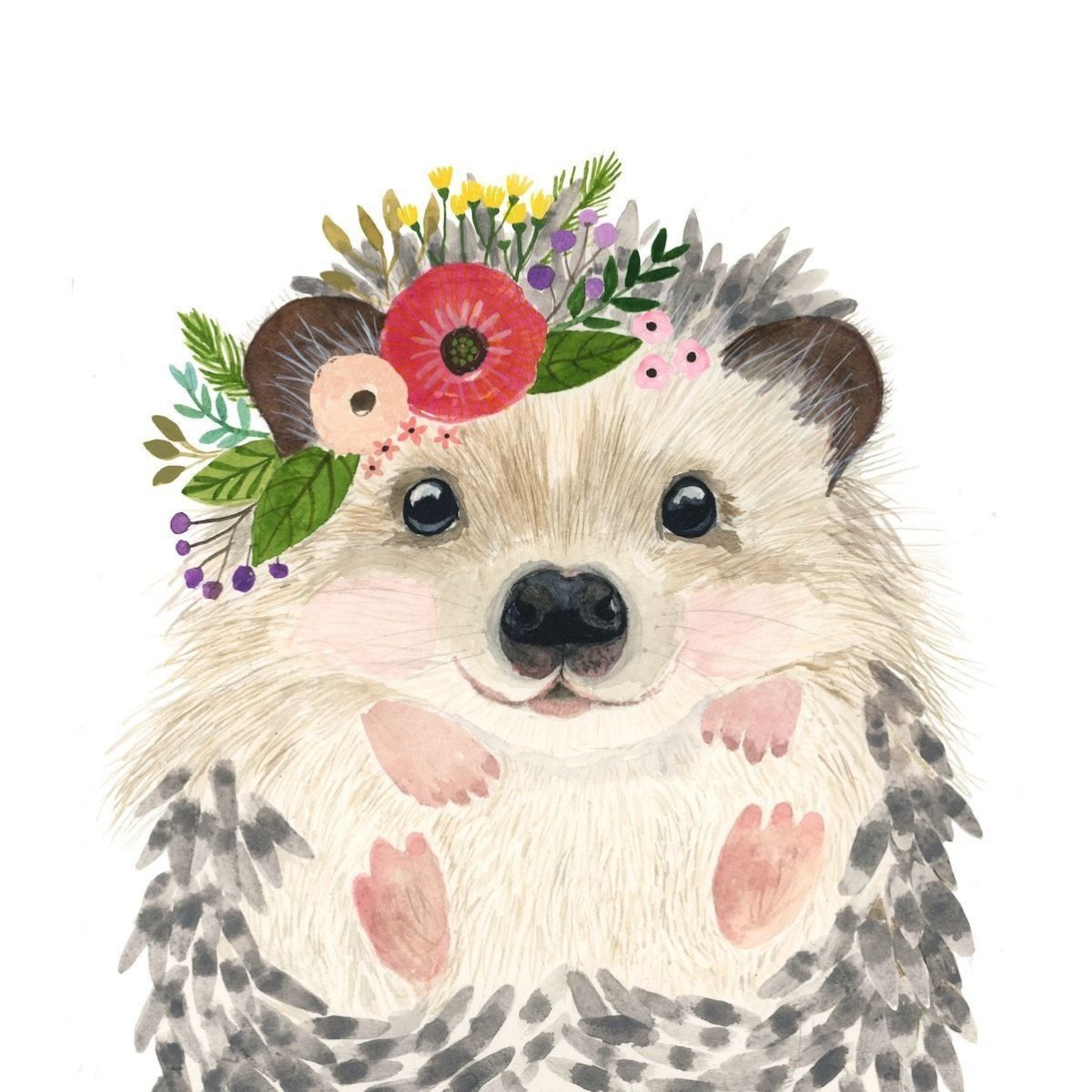 Акварельные животные для детей