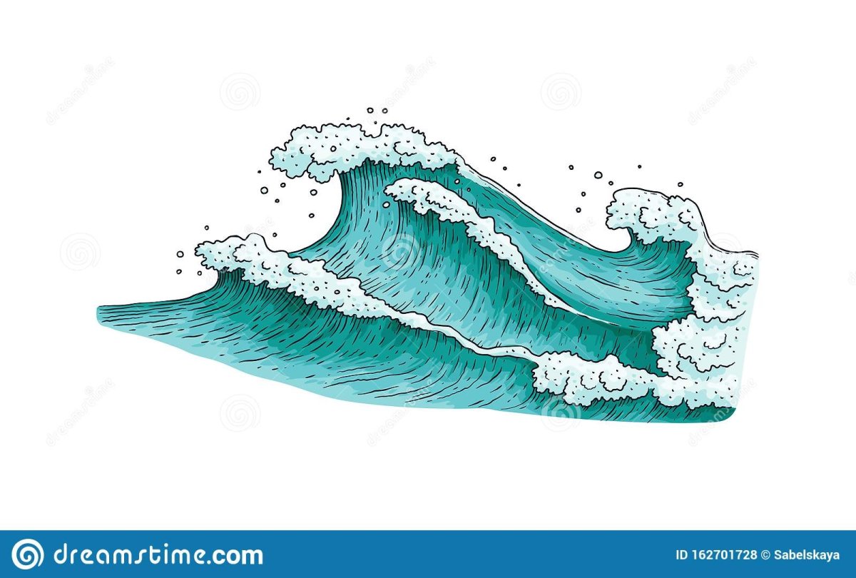 Морская волна рисунок