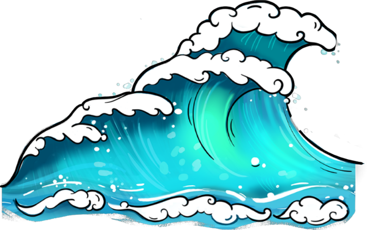 Волна стикер