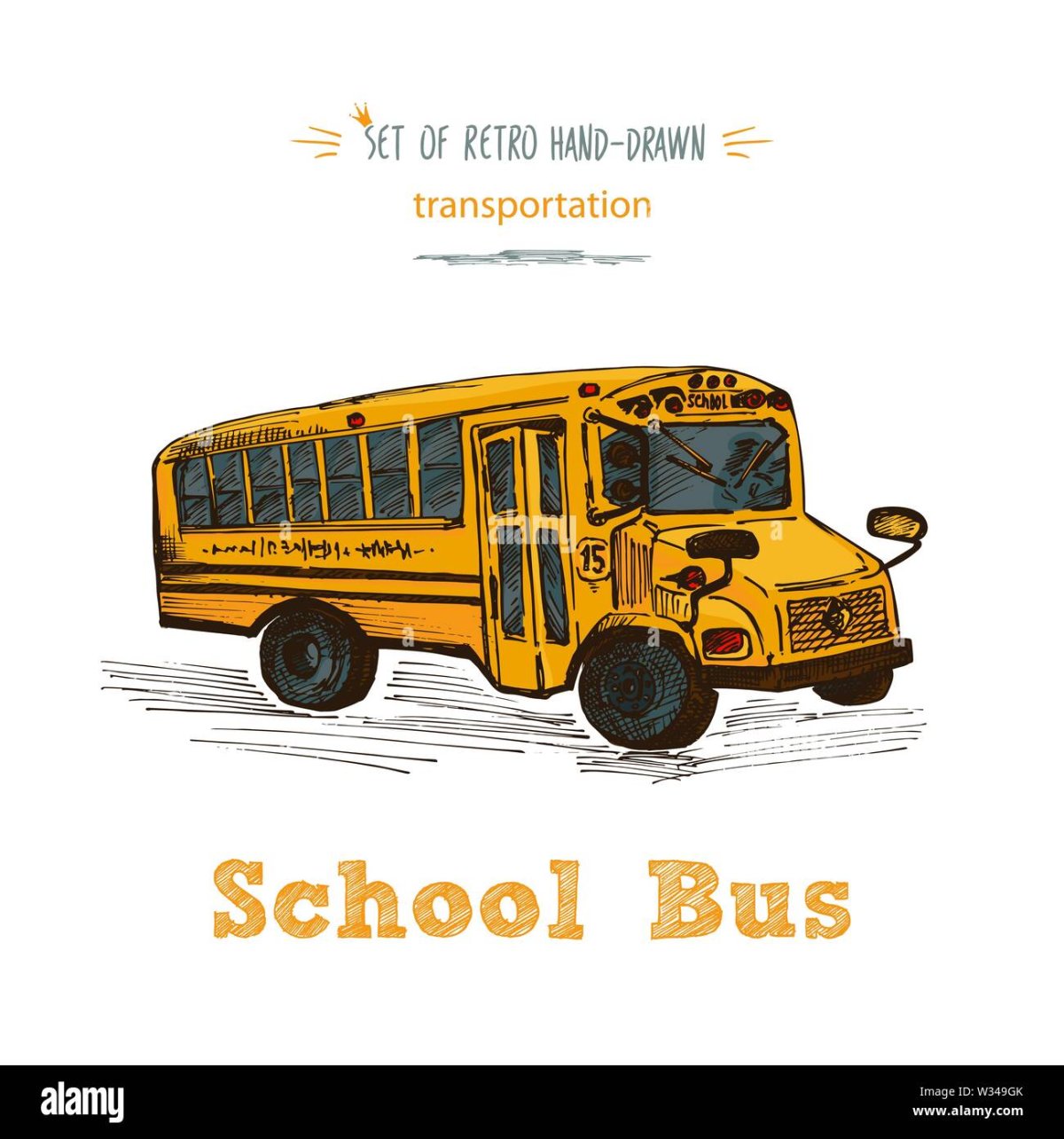 Жёлтый фон однотонный школьный автобус