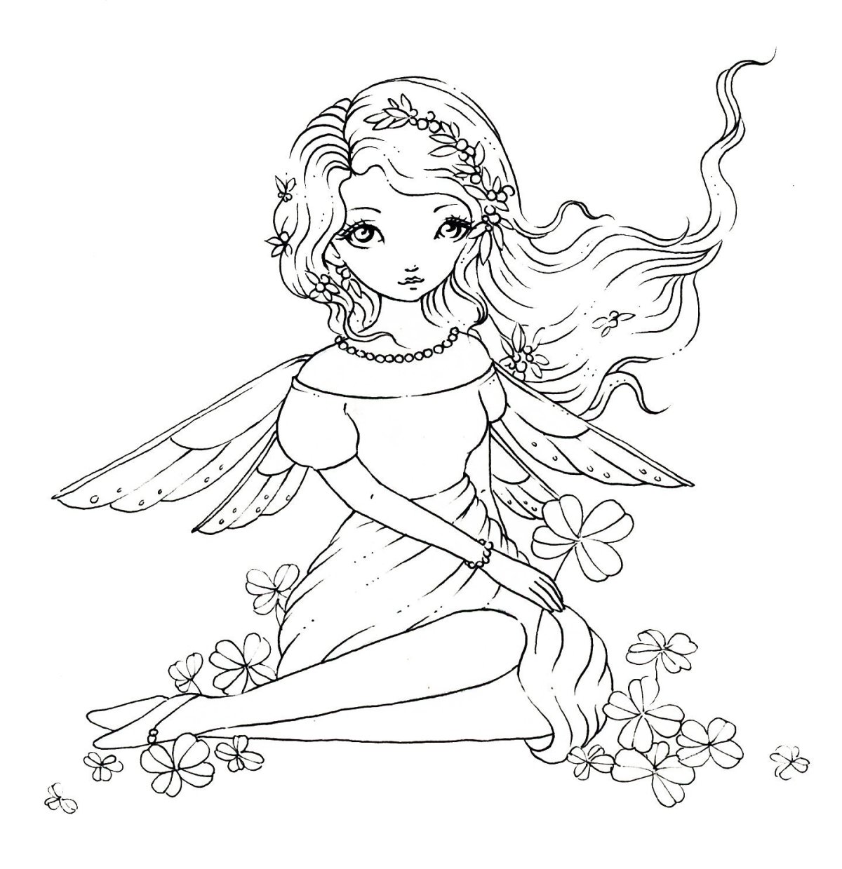 Раскраски феи сложные