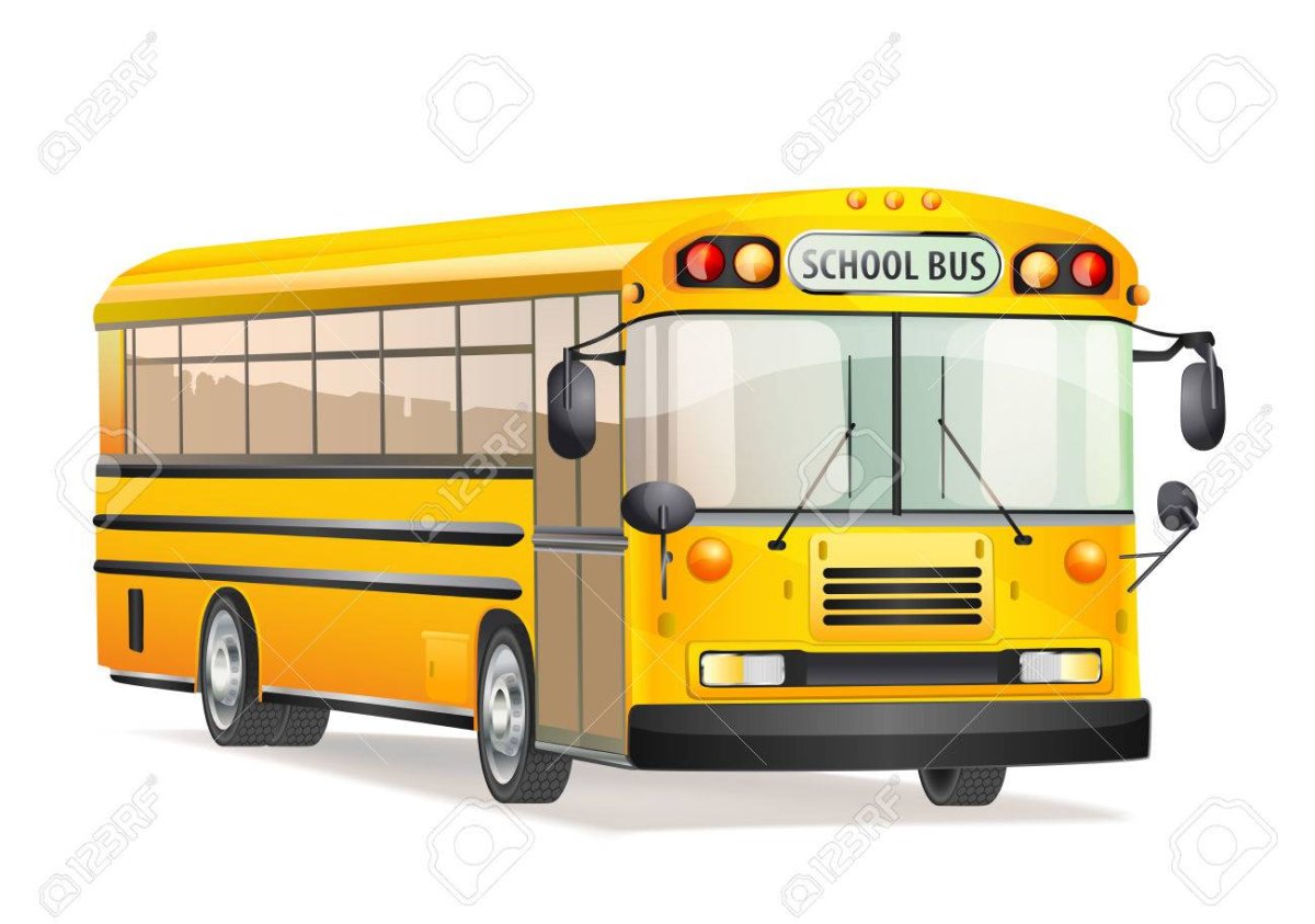 Шарж на школьный автобус