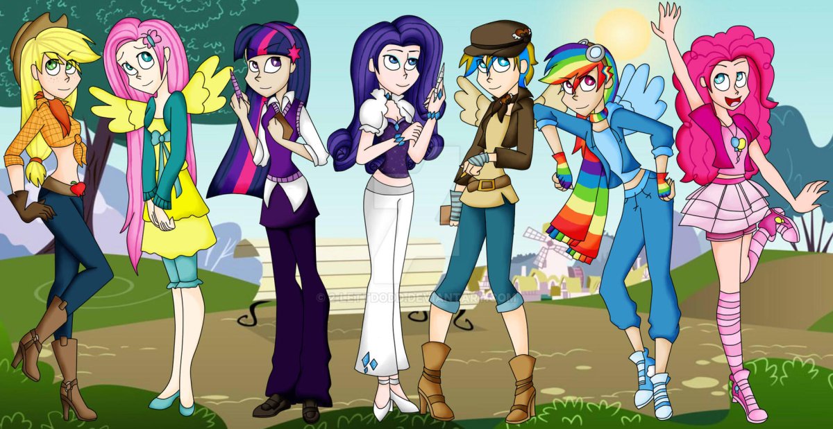 Персонажи my little Pony люди без одежды без