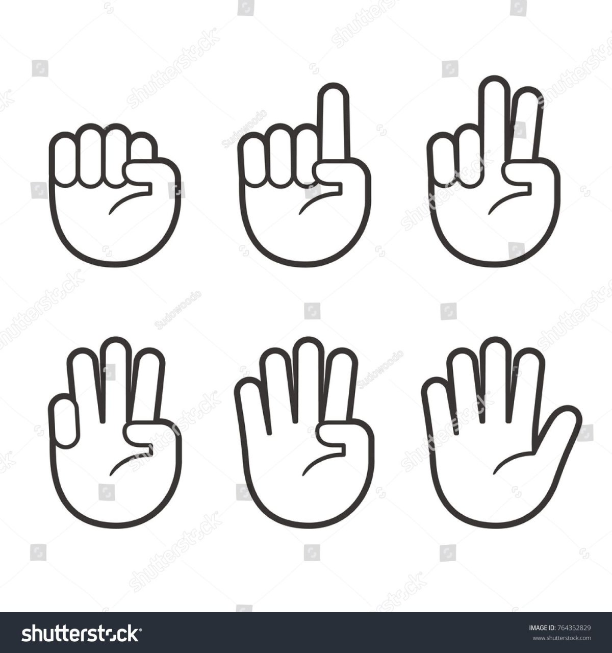 Числа на пальцах для детей