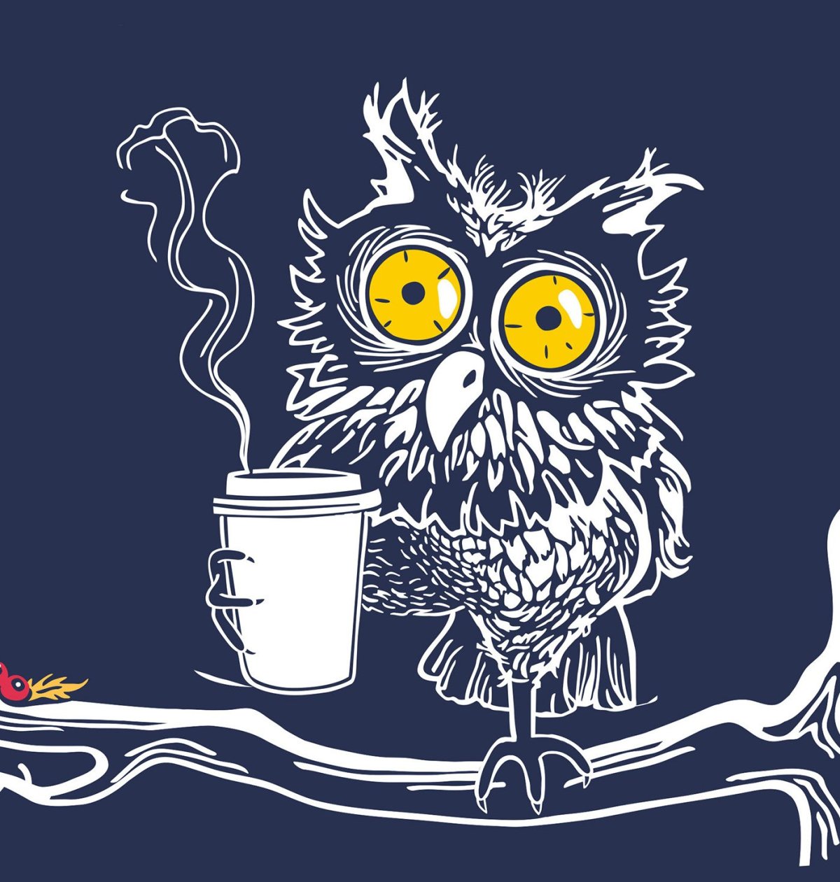 Совушка с кофе