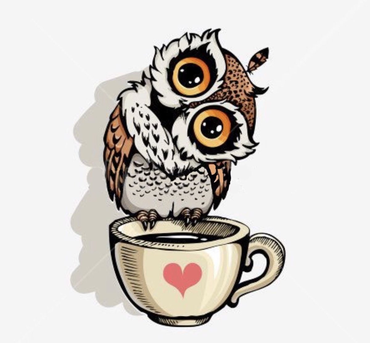 Совушка с кофе