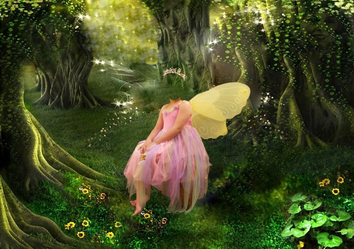 Девочка в волшебном лесу