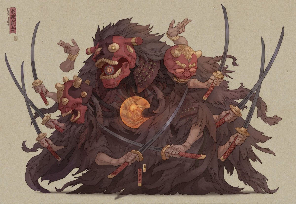 Самурай демон йокай