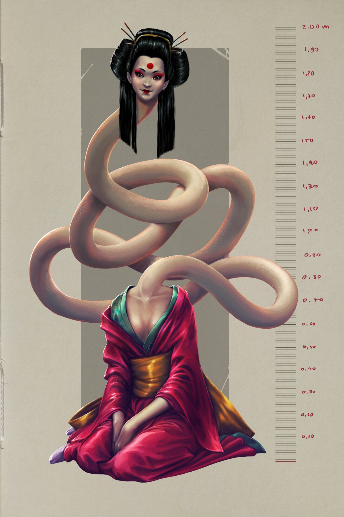 Японская городская Легенда рокурокуби