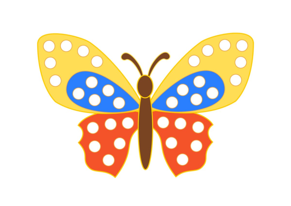 Заплатки для пластилина бабочка