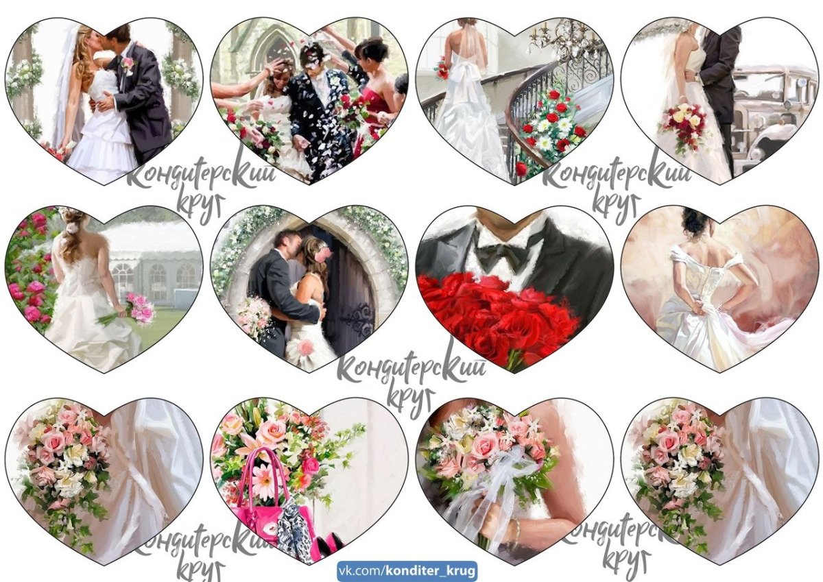 Вафельные картинки на торт