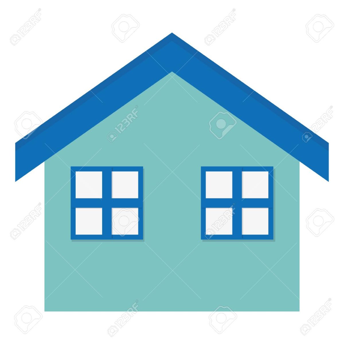 Цветные домики без окошек