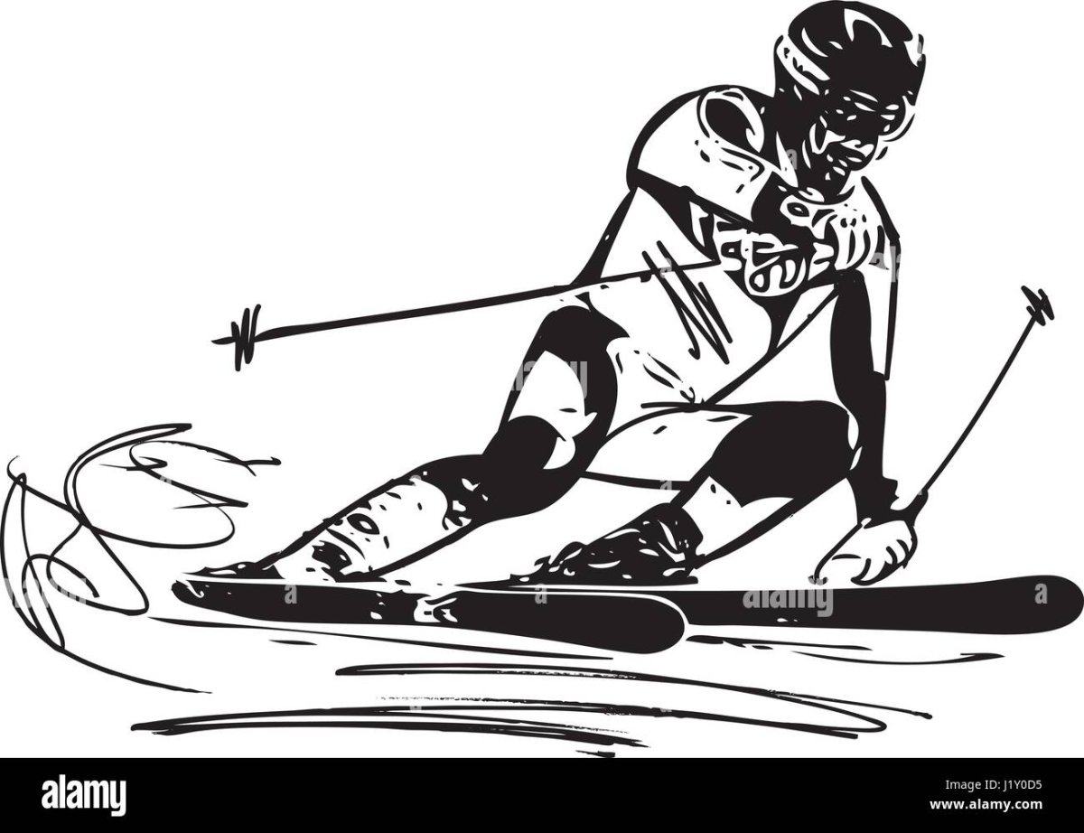 Горные лыжи вектор