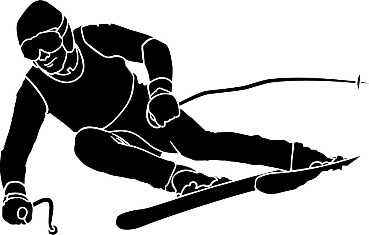 Лыжник силуэт