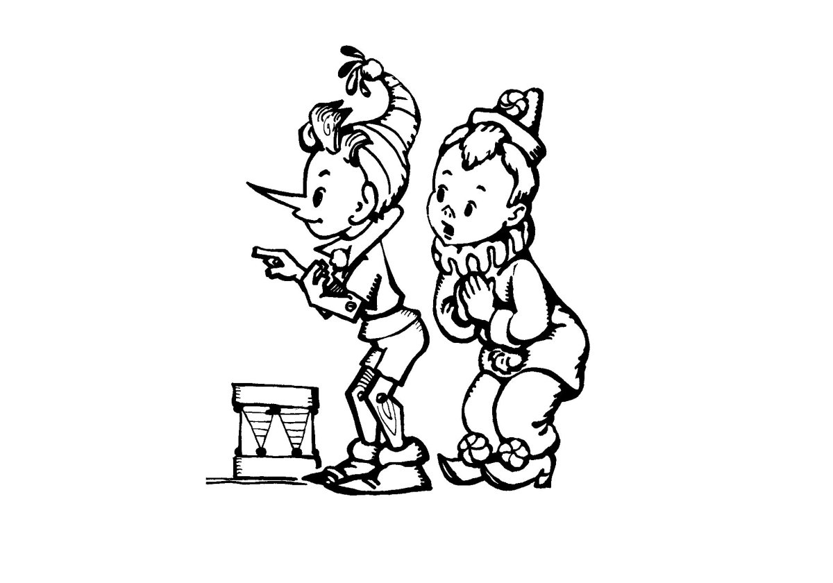 Раскраски золотой ключик или приключения Буратино Пьеро