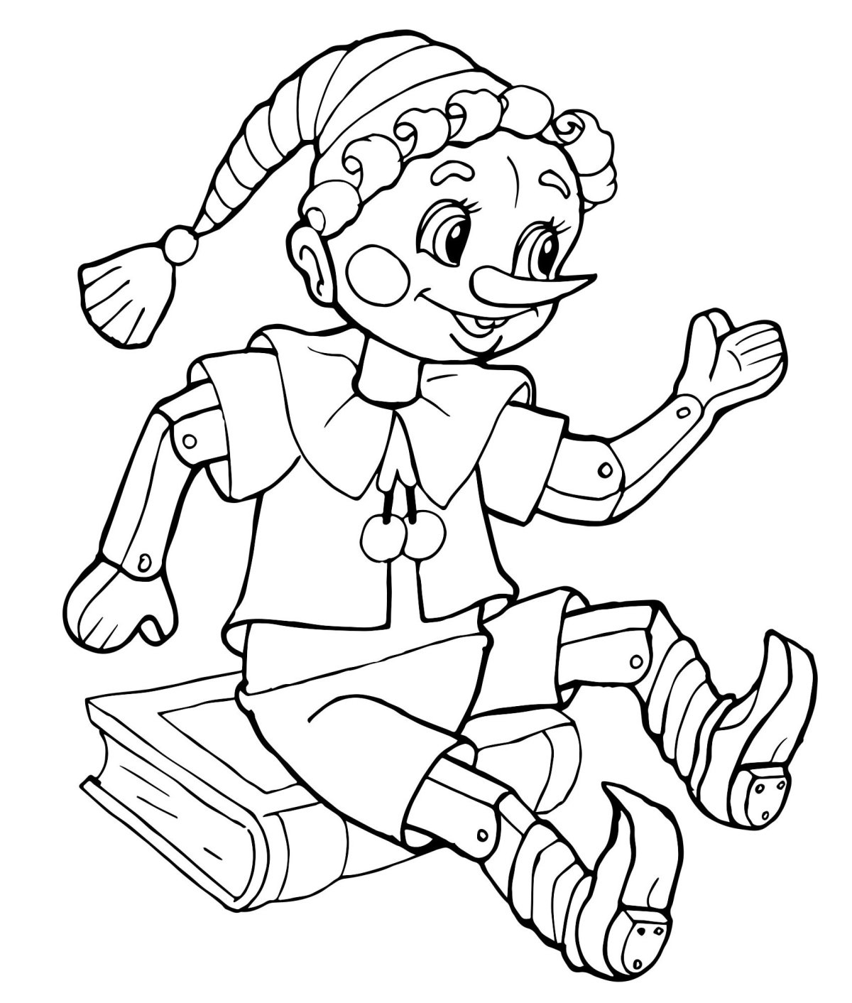 Раскраски Буратино и золотой ключик