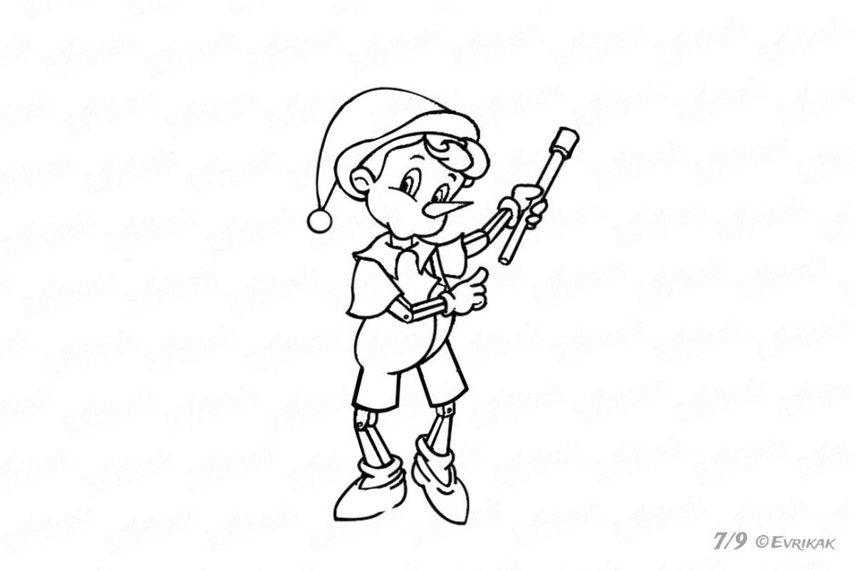 Пиноккио значок