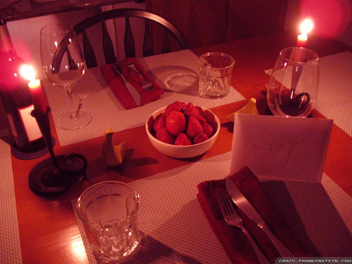 Романтический ужин в постели