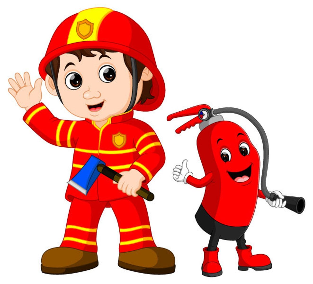 Пожарники мультяшные