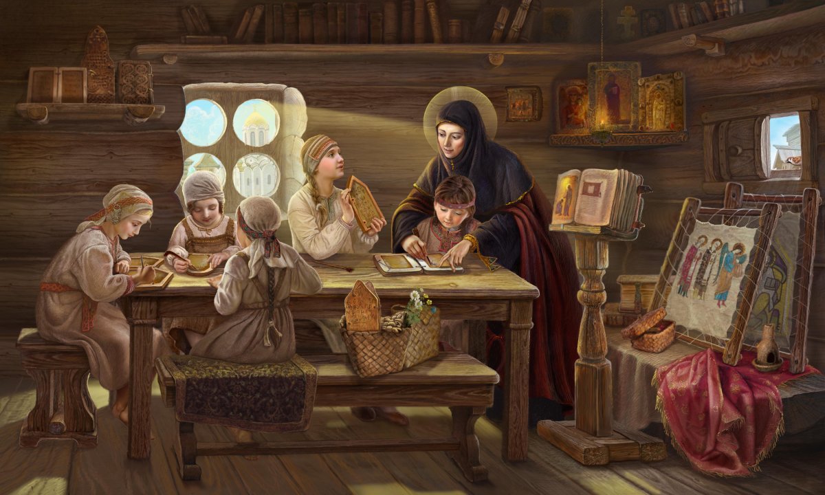 Ефросинья Полоцкая с детьми