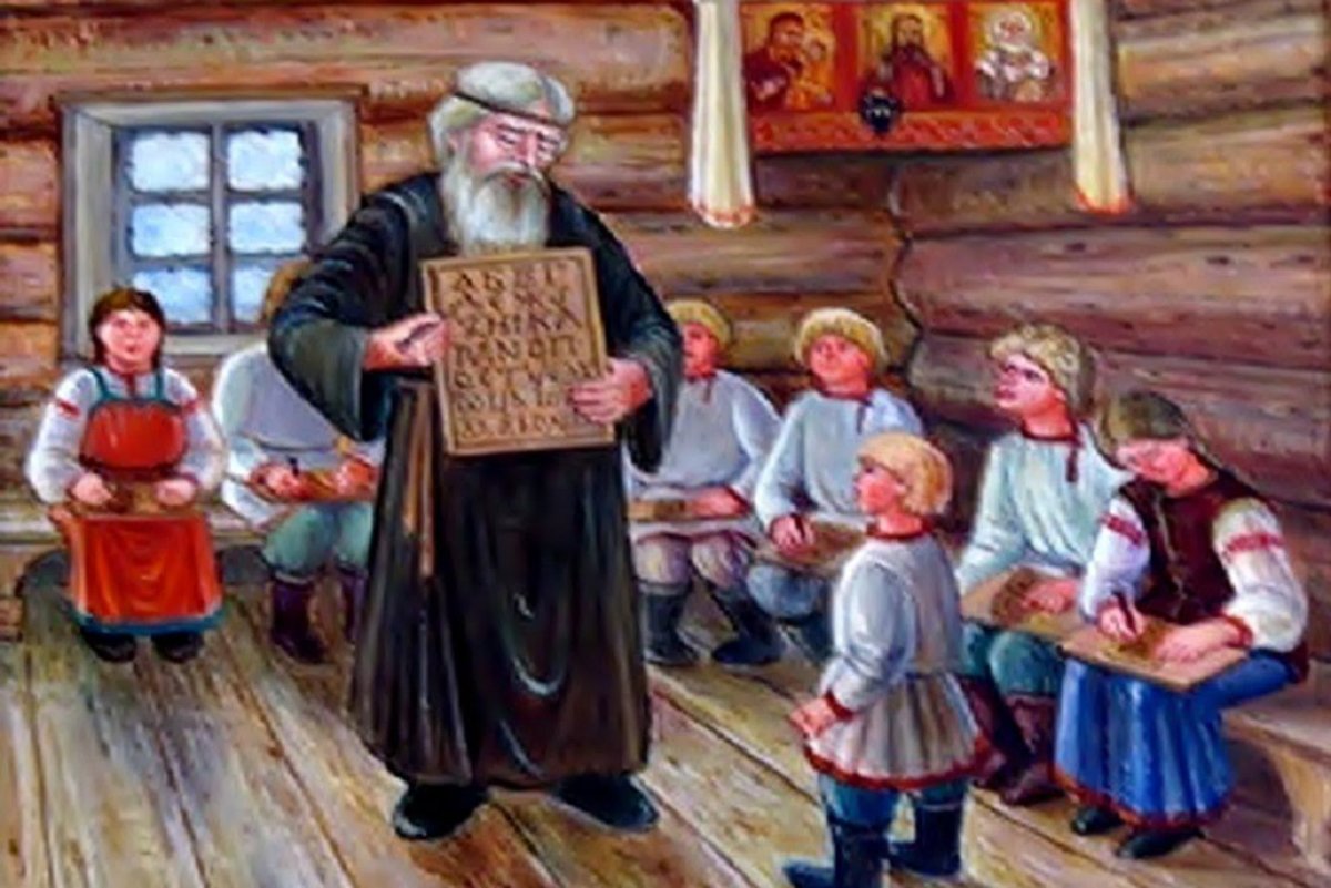 Церковная школа 10 века древней Руси