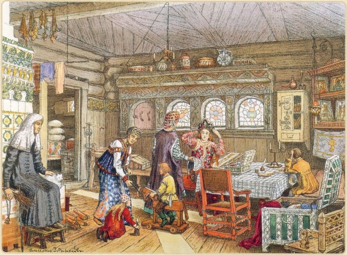 А.М. Васнецова «в горнице древнерусского дома московских времён