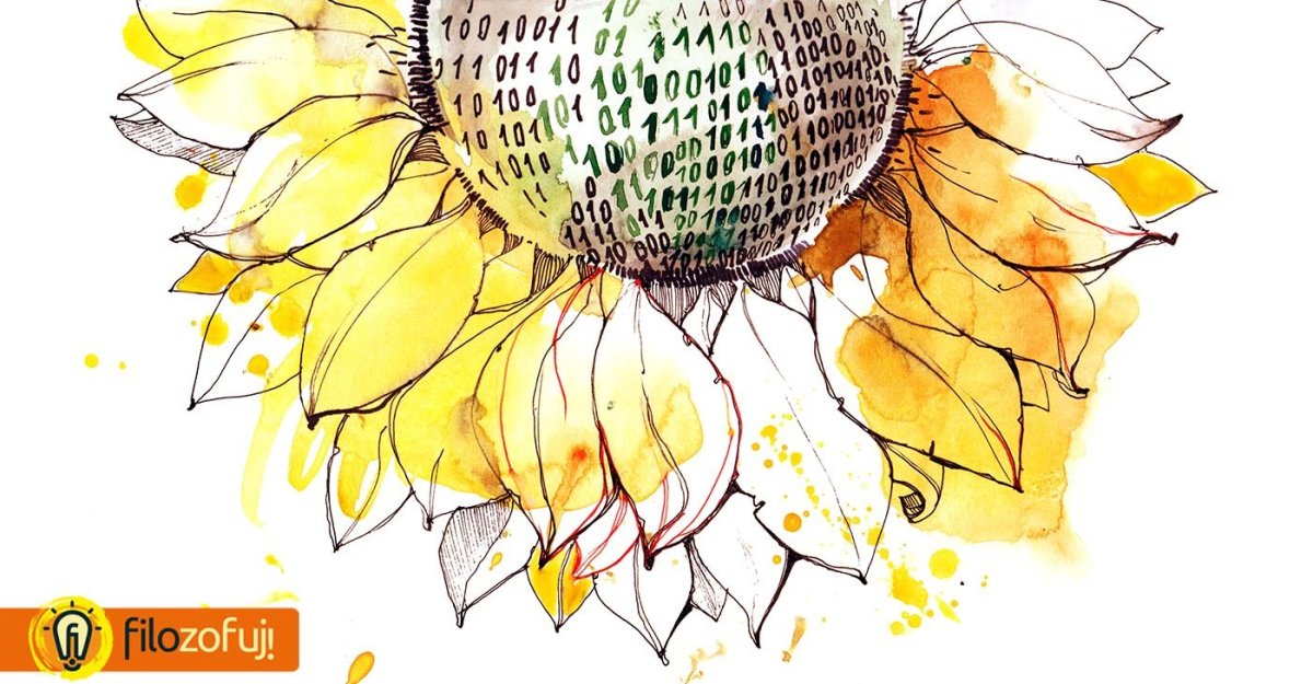 Акварельный скетч подсолнух