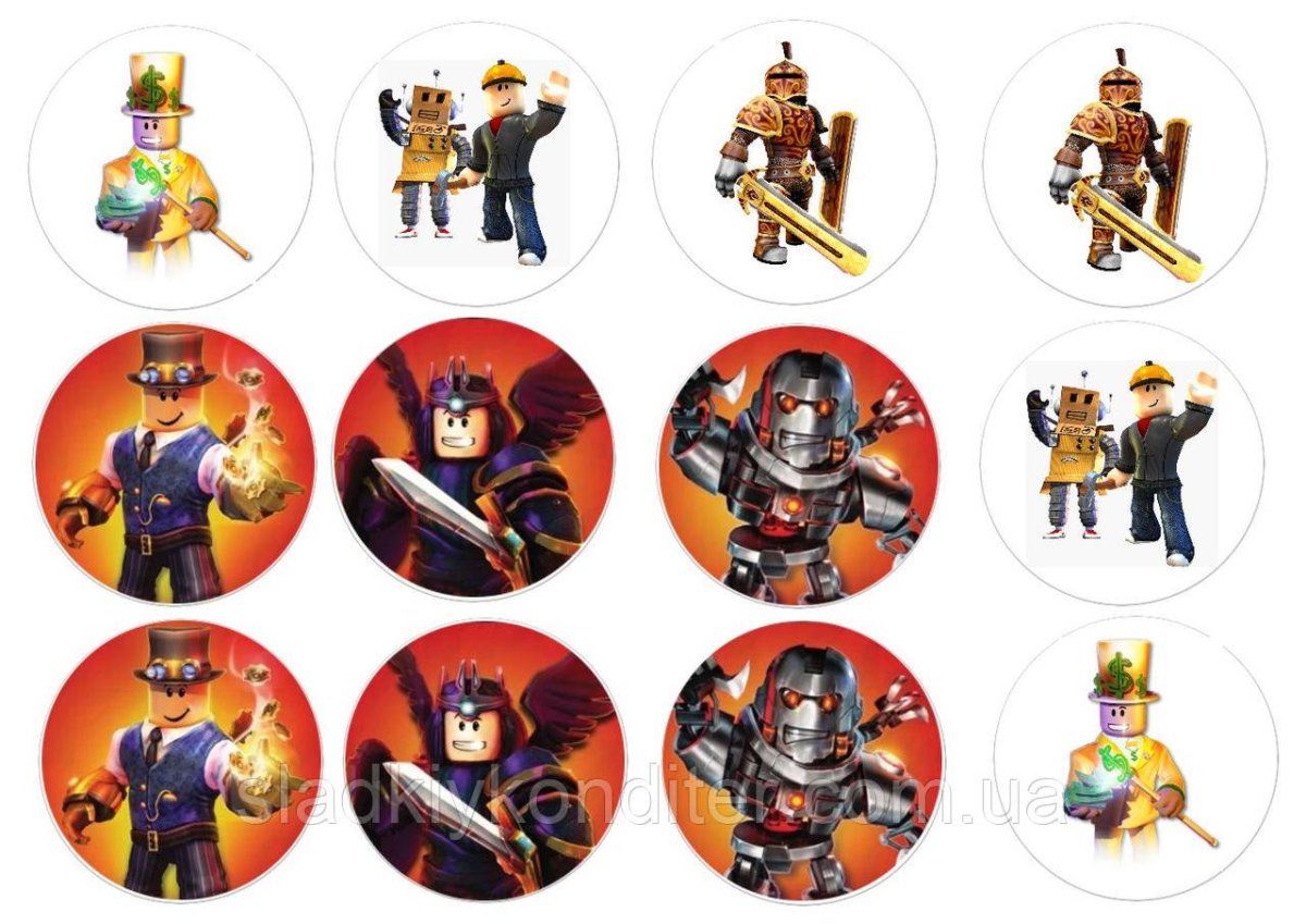 РОБЛОКС картинки для капкейков