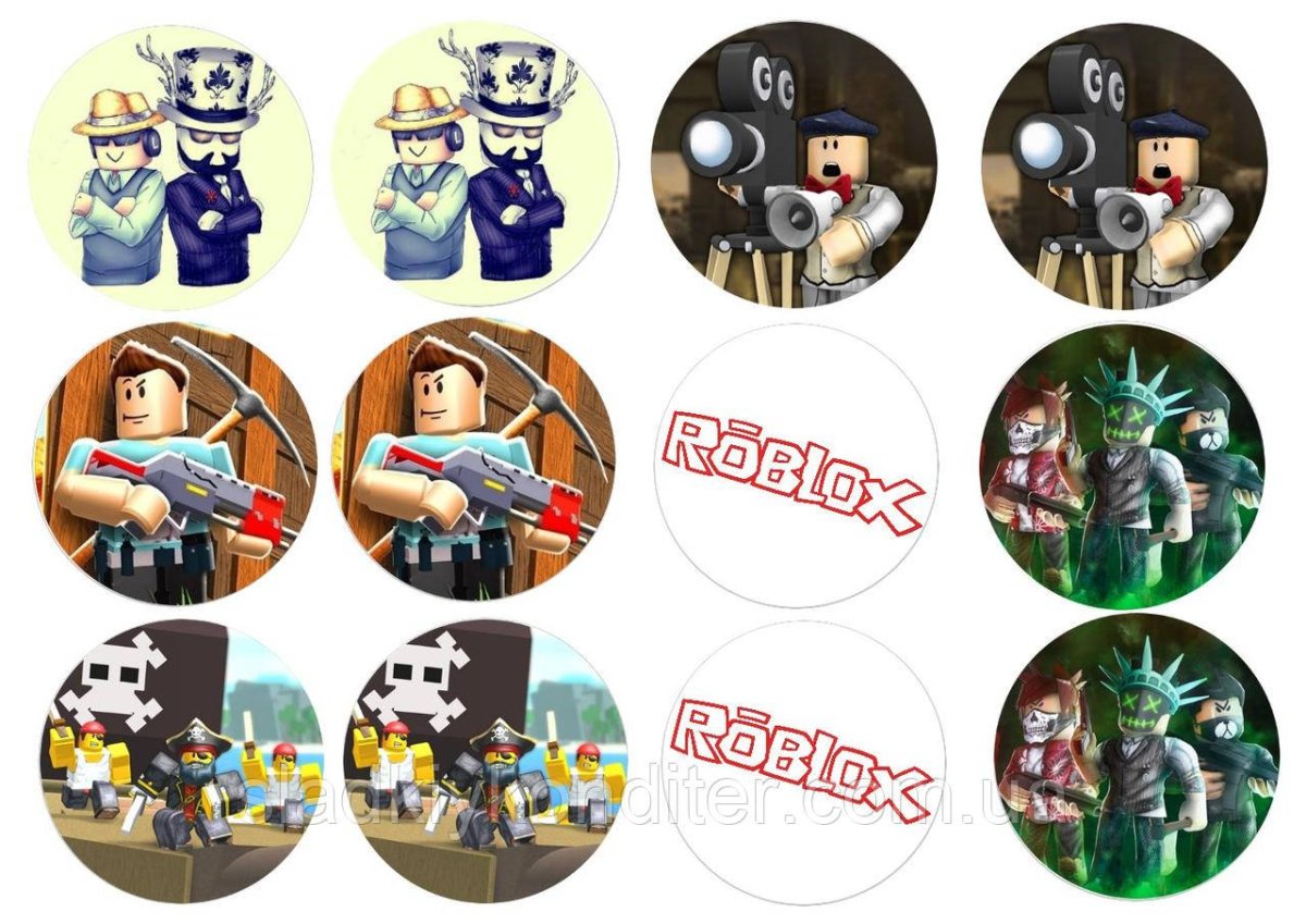 Вафельная печать на торт РОБЛОКС